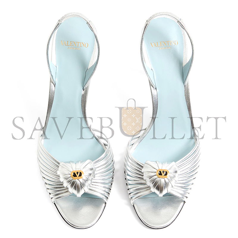 Va1e*ntin0 COEUR ROYAL METALLIC SANDAL 85MM 7W2S0LU8RUR